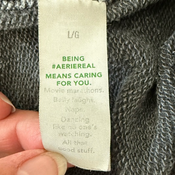 Aerie Charcoal Crewneck Ladies Sweatshirt - Picture 14 of 16